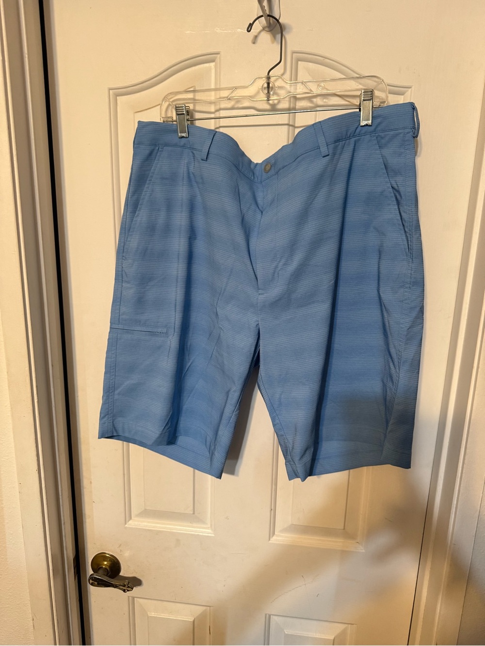 Greg Norman Collection Light Blue Flat Front Golf Shorts